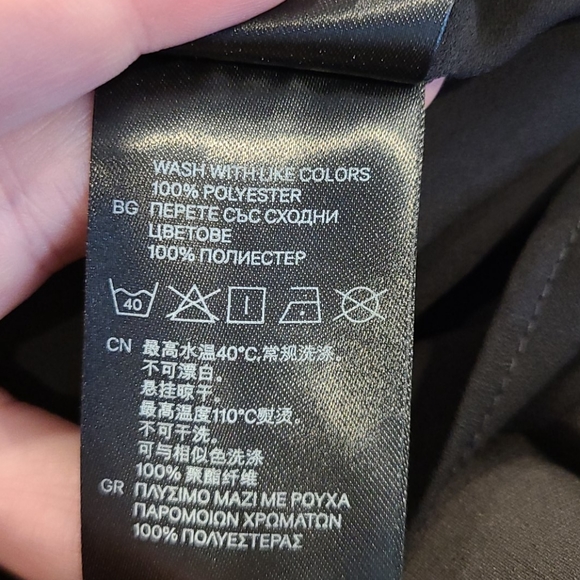 H&M black 2 layer semi sheer dress w/ silver trim - Picture 8 of 9